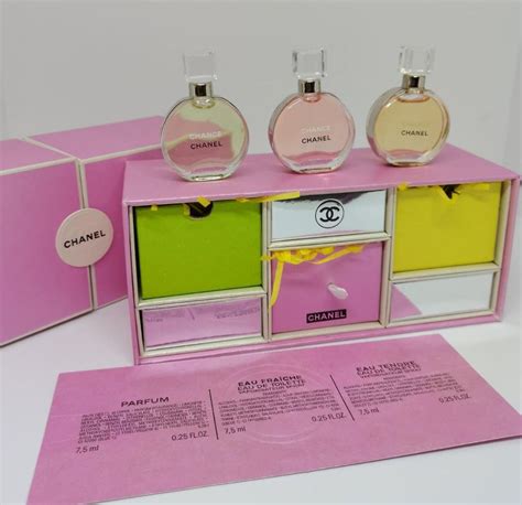 chanel unboxing perfume shipped|Chanel miniature perfume gift set.